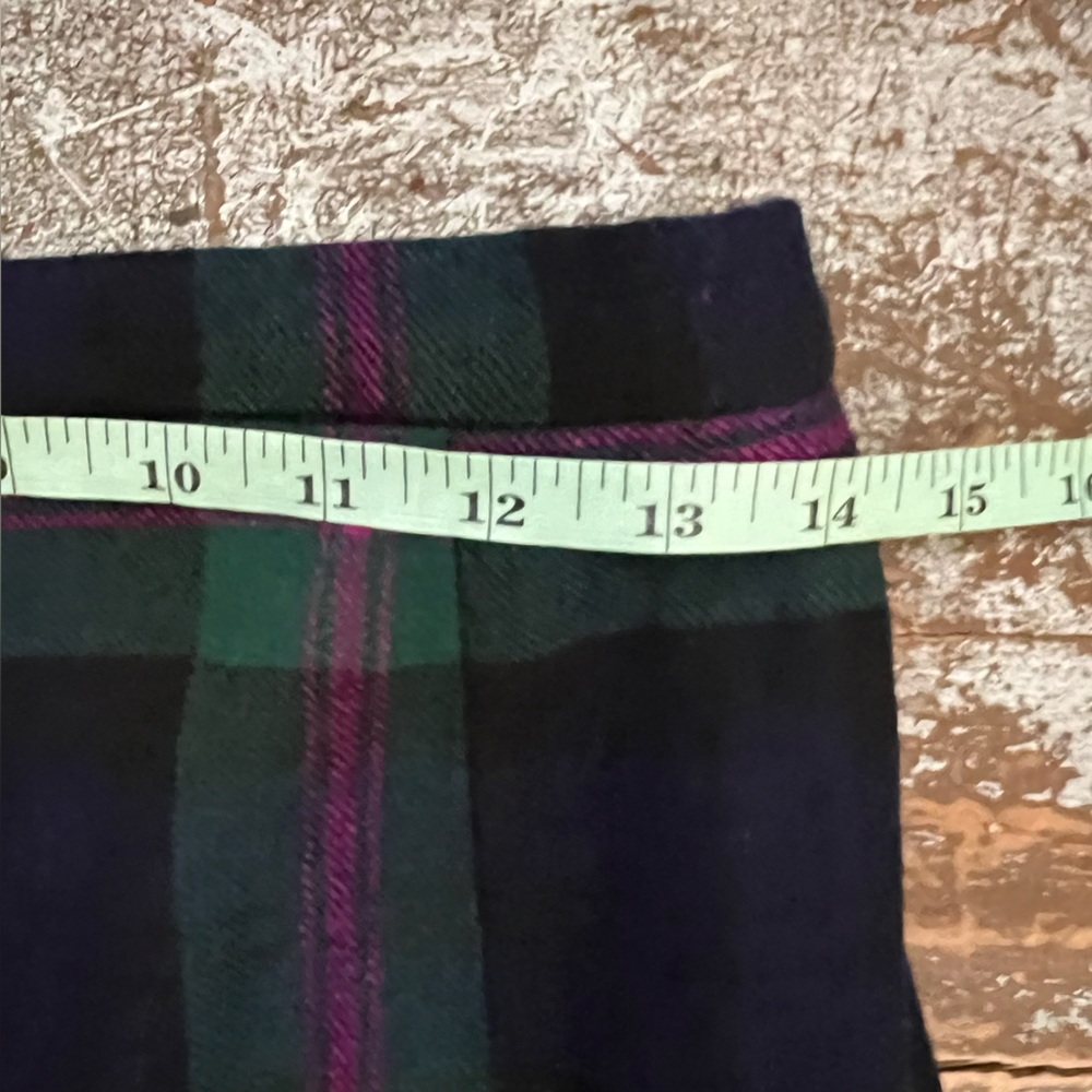 Vintage Scottish Wool Tartan Wrap Kilt Plaid Maxi Skirt with Buckle Detail - Picture 12 of 16